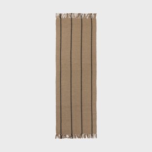 Broste Copenhagen Yuki gangtapijt Black-natural, 70x200 cm