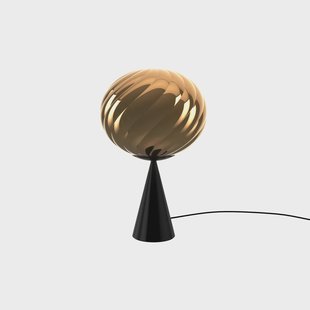 Tom Dixon Whirl cone fat tafellamp Goud-zwart