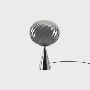 Tom Dixon Whirl cone fat tafellamp Zilverkleurig