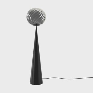 Tom Dixon Whirl cone fat vloerlamp Zilver-zwart