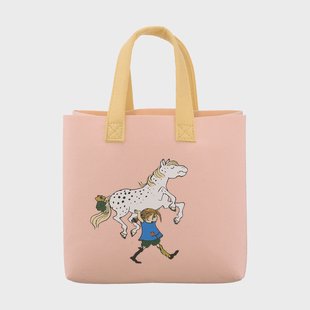 Muurla Pippi Tote Bag tas 25x25 cm Pippi and the Horse