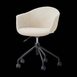 Nout-Otis bureaustoel cottonbeige - zwart onderstel