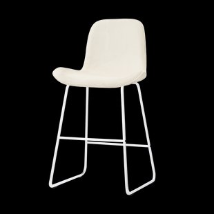 Nino-Fé barkruk rib beige - wit onderstel - 65 cm