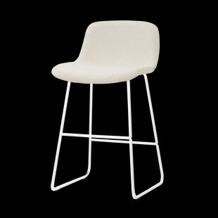 Nino-Mats barkruk cottonbeige - wit onderstel - 65 cm