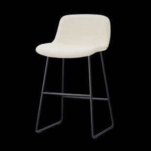 Nino-Mats barkruk cottonbeige - zwart onderstel - 65 cm