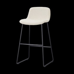 Nino-Mats barkruk cottonbeige - zwart onderstel - 75 cm