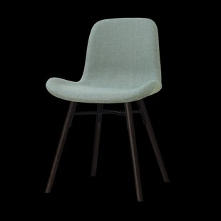 Nena-Fé eetkamerstoel saliegroen - zwart houten onderstel