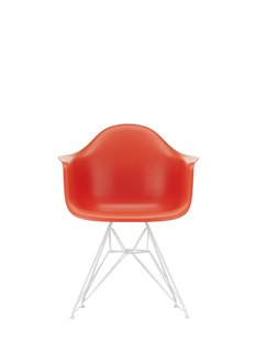 Vitra DAR Eames Plastic Armchair - poppy red RE - wit