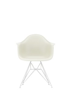 Vitra DAR Eames Plastic Armchair - kiezelsteen RE - wit