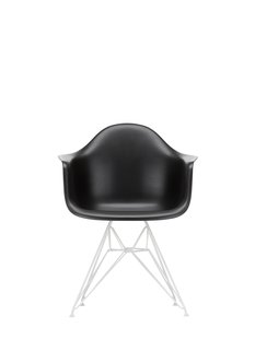 Vitra DAR Eames Plastic Armchair - diepzwart RE - wit
