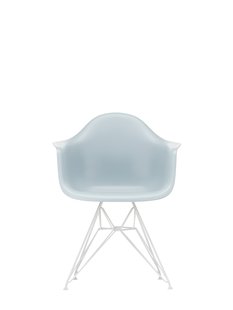 Vitra DAR Eames Plastic Armchair - ijsgrijs RE - wit