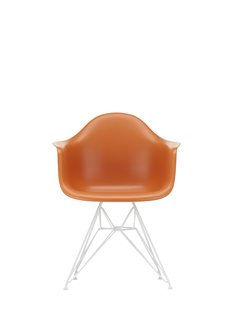 Vitra DAR Eames Plastic Armchair - roestoranje RE - wit
