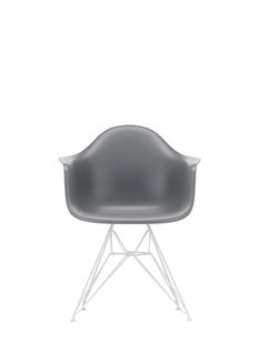 Vitra DAR Eames Plastic Armchair - granietgrijs RE - wit