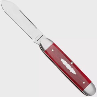 Jack Wolf Equal End Gateway Series EQL-01-SMT-RD-BN, Satin 14C28N, Smooth Red Bone, slipjoint zakmes, Benjamin Belkin design