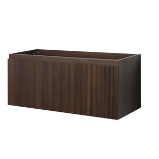 Aquazuro Wastafelonderkast Napoli 90cm - Notelaar Houtlook - Met 2 Lades - 89,4x50x47,5cm