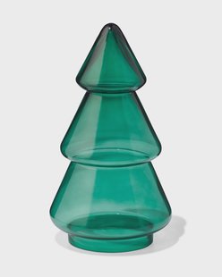 HEMA Kerstboom 14.7x25x14.7cm glas groen