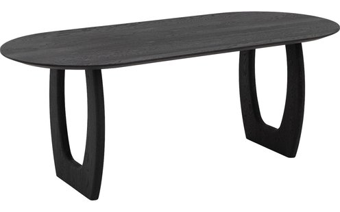 Goossens Eettafel Slim, Semi rond 260 x 100 cm