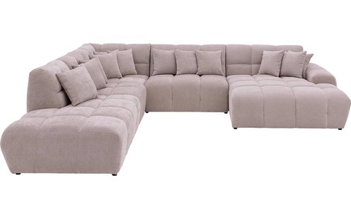 Goossens Excellent Bank Kubus beige, stof, 1,5-zits, modern design