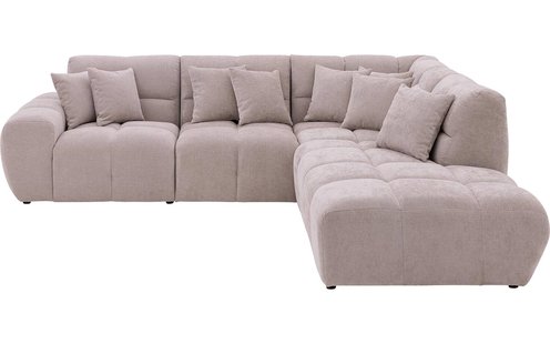 Goossens Excellent Bank Kubus beige, stof, modern design