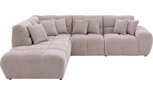 Goossens Excellent Bank Kubus beige, stof, modern design