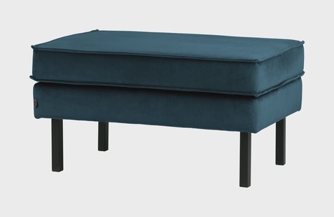 WOOOD Hocker 'Rodeo' Velvet, kleur Blauw