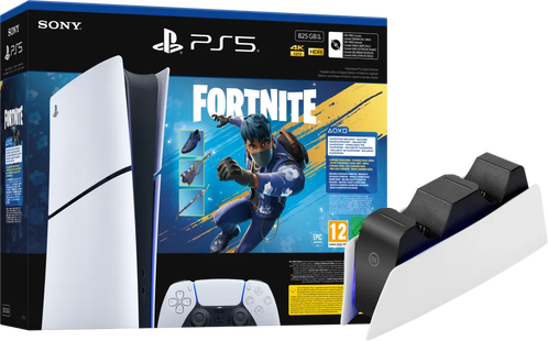 PlayStation 5 Slim Digital Edition Fortnite bundel + Oplaadstation
