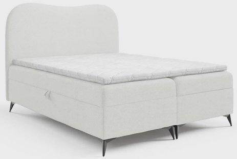 Boxspring Adler bouclé met opbergruimte 140 x 200 cm | NADUVI Collection