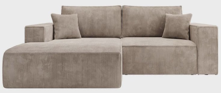 Hoekslaapbank Galine ribstof links | NADUVI Collection