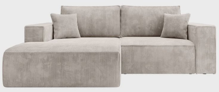 Hoekslaapbank Galine ribstof links | NADUVI Collection