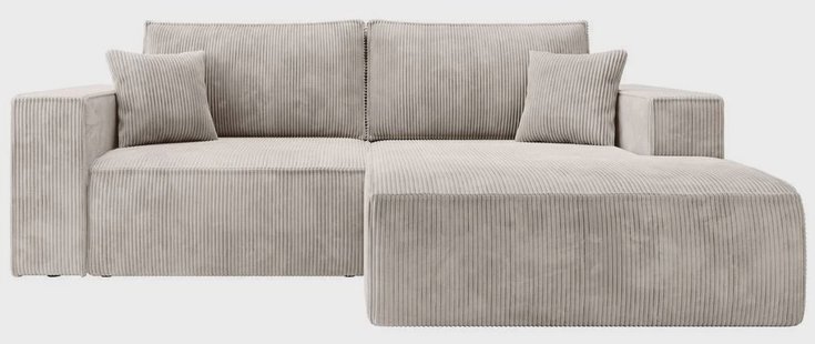 Hoekslaapbank Galine ribstof rechts | NADUVI Collection