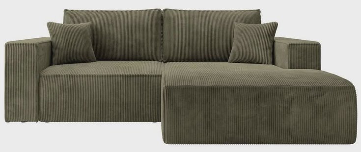 Hoekslaapbank Galine ribstof rechts | NADUVI Collection