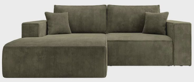 Hoekslaapbank Galine ribstof links | NADUVI Collection