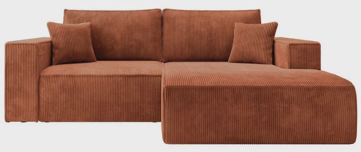 Hoekslaapbank Galine ribstof rechts | NADUVI Collection