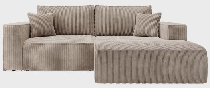 Hoekslaapbank Galine ribstof rechts | NADUVI Collection