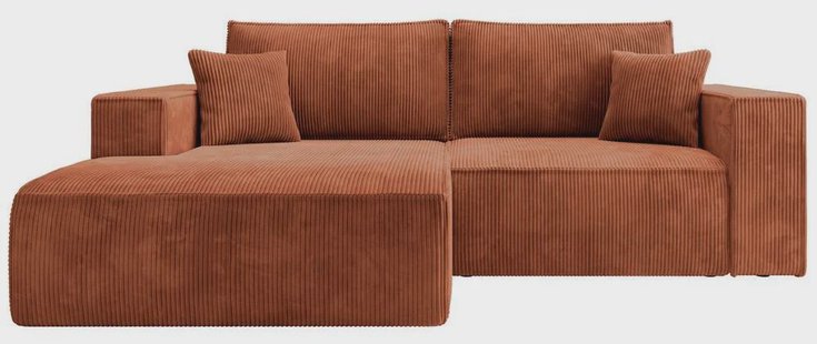 Hoekslaapbank Galine ribstof links | NADUVI Collection