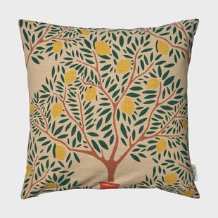 Classic Collection Lemon garden kussensloop 50x50 cm Donkergroen