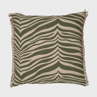 Classic Collection Zebra kussen 50x50 cm Groen