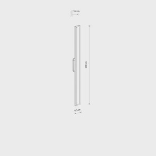 Nowodvorski Lighting LED wandlamp Isla, zand, aluminium, hoogte 100 cm, IP54