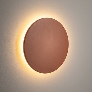 Nowodvorski Lighting LED wandlamp Aria M, baksteenrood, aluminium, Ø 18 cm