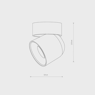 Nowodvorski Lighting Plafondspot Oscar, zwart, aluminium, hoogte 13,5 cm, GU10