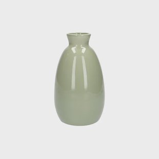 Vaas, porselein, lichtgroen, 12 x 20 cm