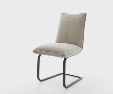 DELIFE Sledemodel Lelio-Flex geweven stof beige sledemodel vlak zwart pocketveer kern