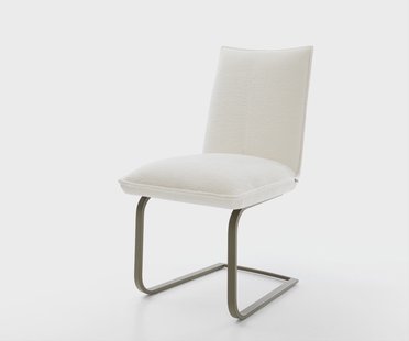 DELIFE Sledemodel Lelio-Flex bouclé zacht beige sledemodel vlak afwerking met titanium pocketveer kern