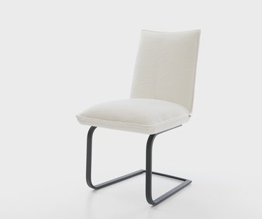 DELIFE Sledemodel Lelio-Flex bouclé zacht beige sledemodel vlak zwart pocketveer kern