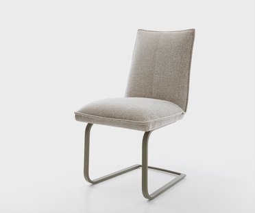 DELIFE Sledemodel Lelio-Flex geweven stof beige sledemodel vlak afwerking met titanium pocketveer kern