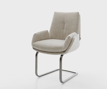 DELIFE Sledemodel Clea-Flex geweven stof beige sledemodel vlak grafiet pocketveer kern