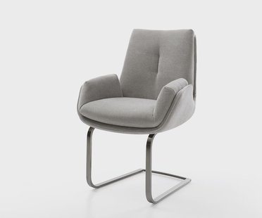 DELIFE Sledemodel Clea-Flex zachte stof met structuur grijs sledemodel vlak grafiet pocketveer kern