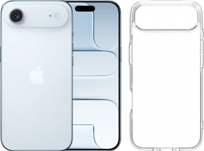 Apple iPhone Air 256GB Blauw + BlueBuilt Protective Back Cover Transparant