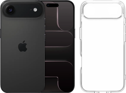 Apple iPhone Air 1TB Zwart + BlueBuilt Protective Back Cover Transparant