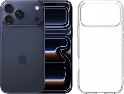 Apple iPhone 17 Pro Max 256GB Blauw + BlueBuilt Protective Back Cover Transparant